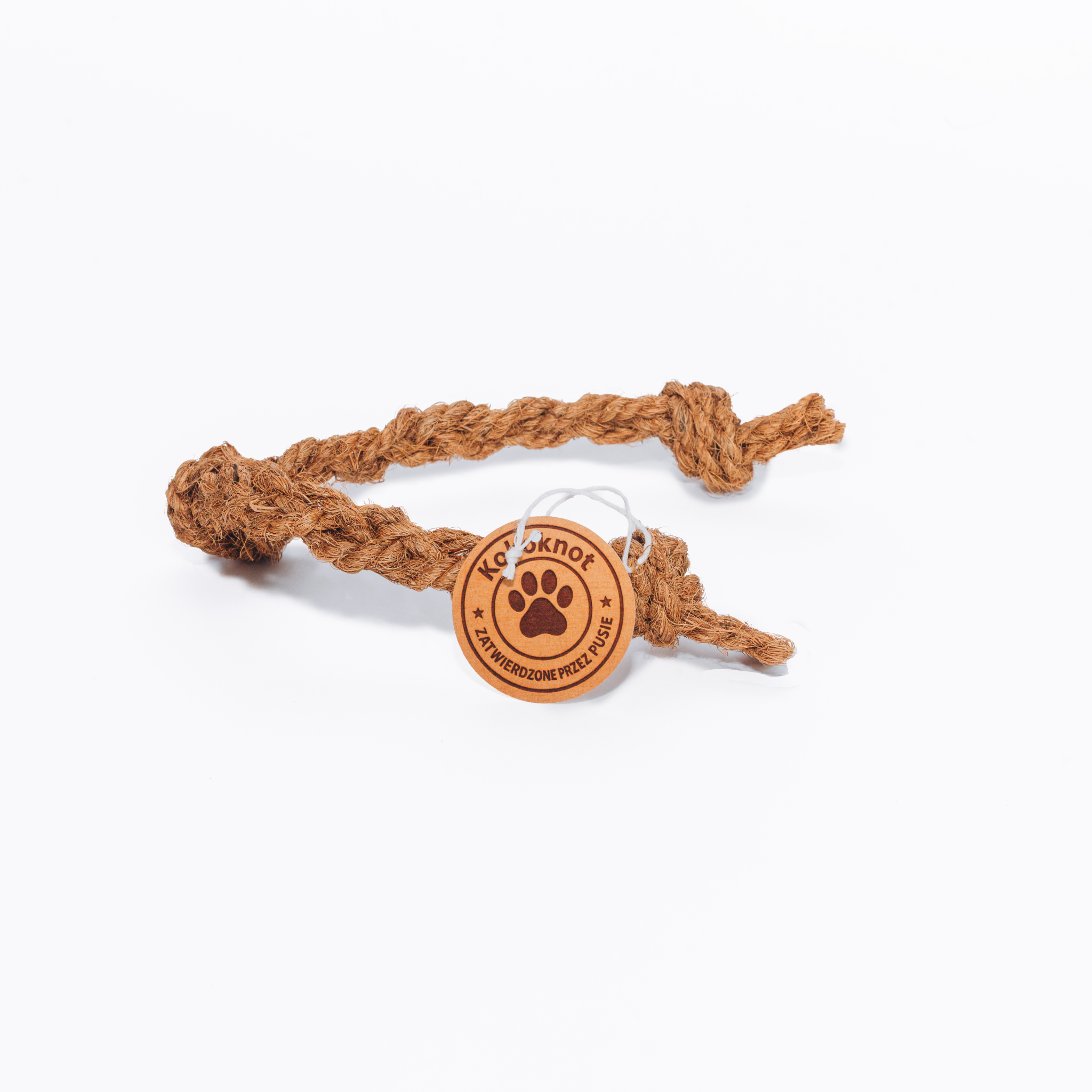 KokoTwist - Naturalna Zabawka z Włókna Kokosowego | Pleciony Warkocz z Węzłami | Eko szarpak dla Psów S/M/XL