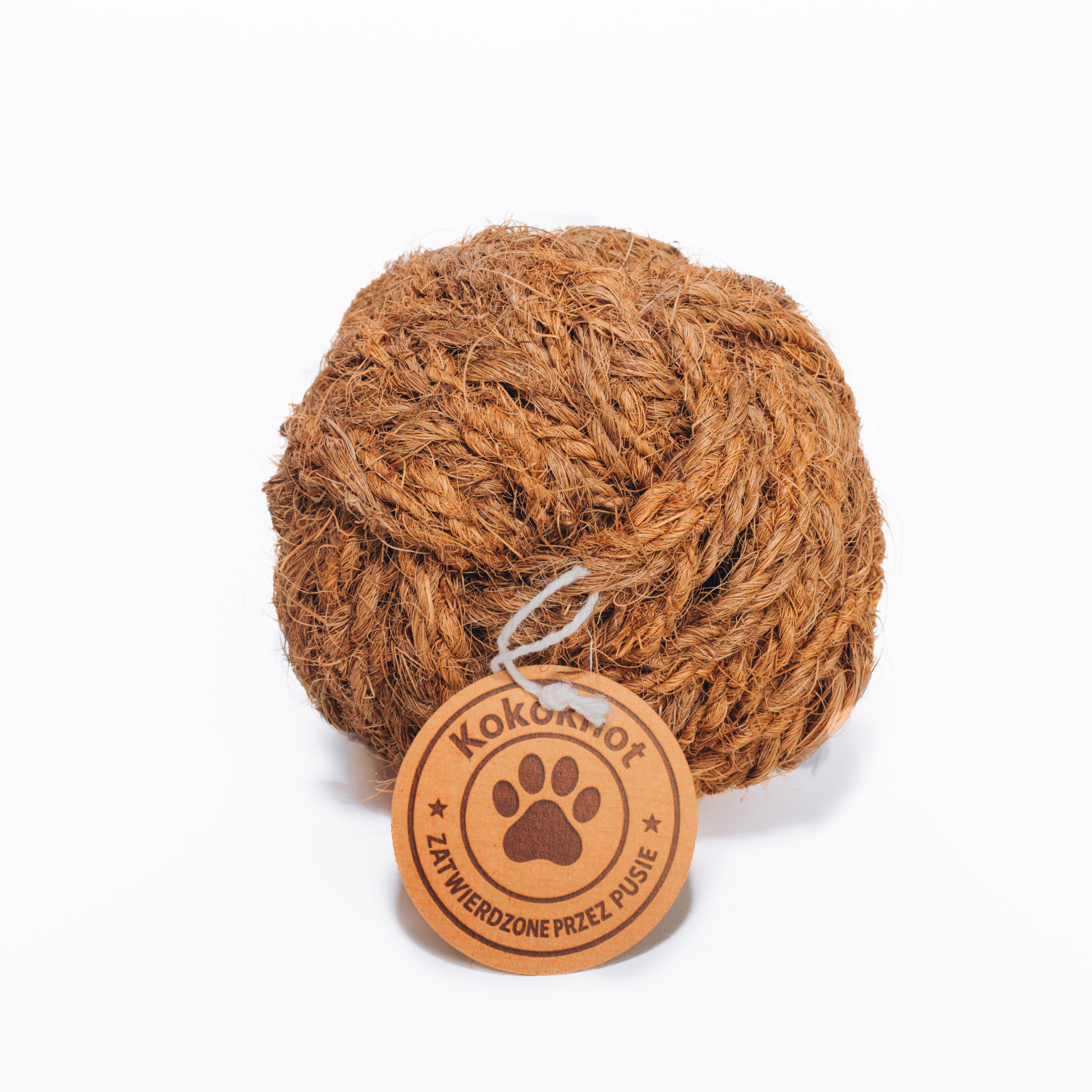 KokoBall - Ręcznie Pleciona Piłka z Włókna Kokosowego | Biodegradowalna Zabawka dla Psa | EKO