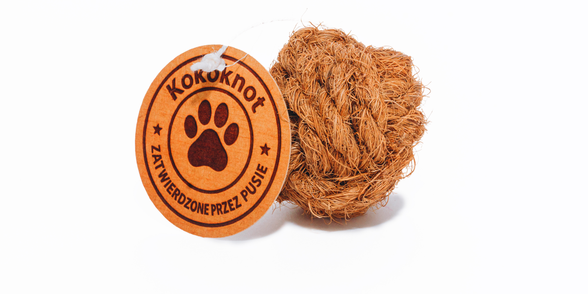 KokoBall - Ręcznie Pleciona Piłka z Włókna Kokosowego | Biodegradowalna Zabawka dla Psa | EKO